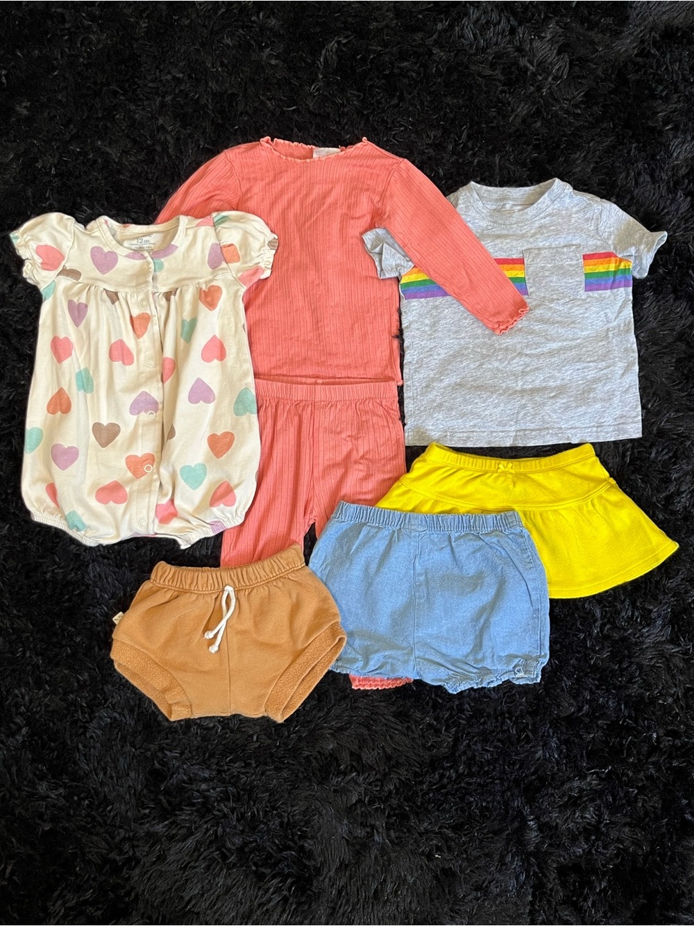 COTTON 12-18 Months Girl PEACH 7 Piece Bundle. Live Show Listing. $10 starts.